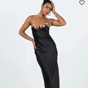 Princess Polly Black Floral Maxi Dress